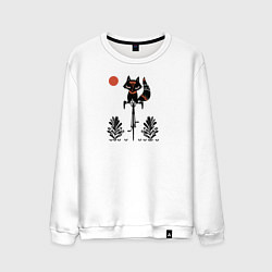 Свитшот хлопковый мужской Лиса и Велик, цвет: белый