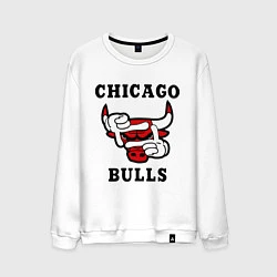 Свитшот хлопковый мужской Chicago Bulls SWAG, цвет: белый