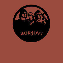 Свитшот хлопковый мужской Bon Jovi rock, цвет: кирпичный — фото 2