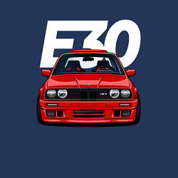 Свитшот хлопковый мужской BMW E30, цвет: тёмно-синий — фото 2