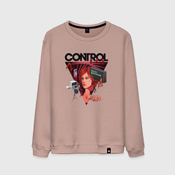 Свитшот хлопковый мужской Jesse Faden art, цвет: пыльно-розовый