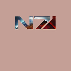 Свитшот хлопковый мужской Mass Effect N7 -Shooter, цвет: пыльно-розовый — фото 2
