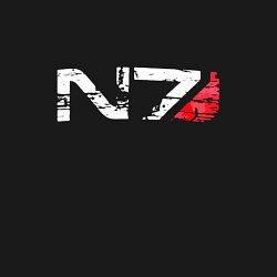 Свитшот хлопковый мужской Mass Effect N7 - Logotype, цвет: черный — фото 2