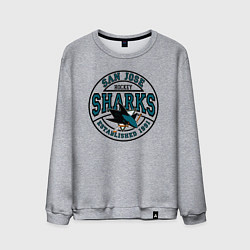 Свитшот хлопковый мужской San Jose Sharks, цвет: меланж