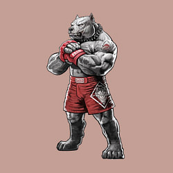 Свитшот хлопковый мужской Питбуль - Смешанные единоборства - MMA, цвет: пыльно-розовый — фото 2