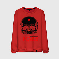 Свитшот хлопковый мужской 30 STM: Skull, цвет: красный