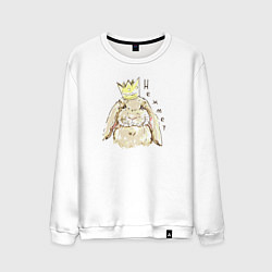 Свитшот хлопковый мужской Корона не жмёт, цвет: белый