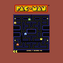 Свитшот хлопковый мужской Pac-Man на ZX-Spectrum, цвет: кирпичный — фото 2