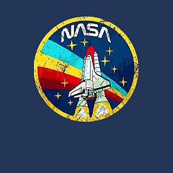 Свитшот хлопковый мужской NASA - emblem - USA, цвет: тёмно-синий — фото 2