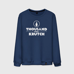 Свитшот хлопковый мужской Thousand Foot Krutch белое лого, цвет: тёмно-синий