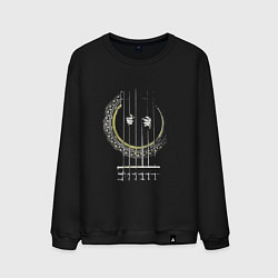 Свитшот хлопковый мужской GUITAR PRISONER Essential, цвет: черный