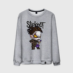 Свитшот хлопковый мужской Slipknot - art, цвет: меланж
