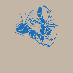 Свитшот хлопковый мужской Силуэт сварщика, цвет: миндальный — фото 2