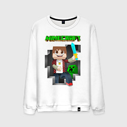 Мужской свитшот Майнкрафт криппер