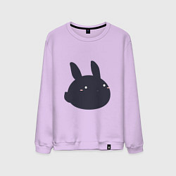 Свитшот хлопковый мужской Черный кролик - минимализм, цвет: лаванда