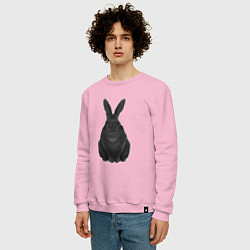 Свитшот хлопковый мужской Черный водяной кролик - 2023, цвет: светло-розовый — фото 2