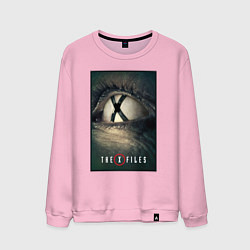 Свитшот хлопковый мужской X - Files poster, цвет: светло-розовый