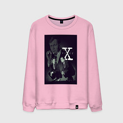 Свитшот хлопковый мужской X poster, цвет: светло-розовый