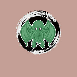 Свитшот хлопковый мужской Мультяшный Ктулху, цвет: пыльно-розовый — фото 2