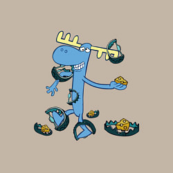 Свитшот хлопковый мужской Lumpy trap, цвет: миндальный — фото 2