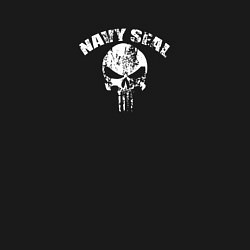 Свитшот хлопковый мужской Navy seal scull, цвет: черный — фото 2