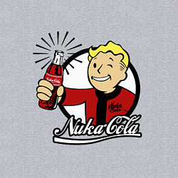Свитшот хлопковый мужской Vault boy - nuka cola, цвет: меланж — фото 2
