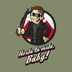 Свитшот хлопковый мужской Vault boy - terminator, цвет: авокадо — фото 2