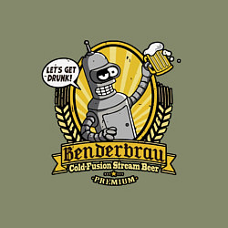 Свитшот хлопковый мужской Benderbrau premium beer, цвет: авокадо — фото 2