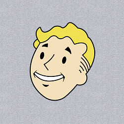 Свитшот хлопковый мужской Vault boy head, цвет: меланж — фото 2