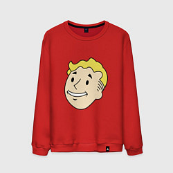 Свитшот хлопковый мужской Vault boy head, цвет: красный