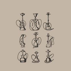 Свитшот хлопковый мужской Разные кальяны, цвет: миндальный — фото 2