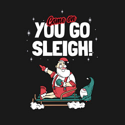 Свитшот хлопковый мужской Come on you go sleigh, цвет: черный — фото 2