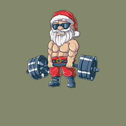 Свитшот хлопковый мужской Санта силач, цвет: авокадо — фото 2