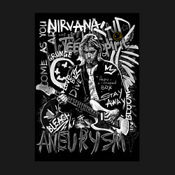Свитшот хлопковый мужской Kurt nirvana, цвет: черный — фото 2