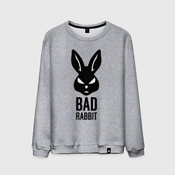 Свитшот хлопковый мужской Bad rabbit, цвет: меланж
