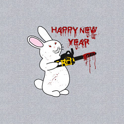 Свитшот хлопковый мужской Злой кролик 2023, цвет: меланж — фото 2
