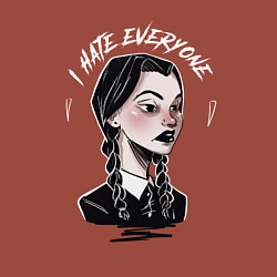 Свитшот хлопковый мужской Wednesday: I hate everyone, цвет: кирпичный — фото 2