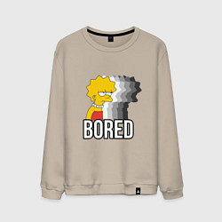 Мужской свитшот Лиза Симпсон - bored