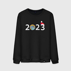 Мужской свитшот Уставший новогодний кролик