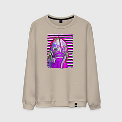 Свитшот хлопковый мужской Ужас и паника, цвет: миндальный