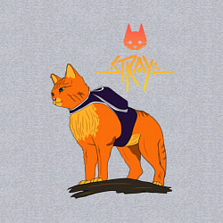 Свитшот хлопковый мужской Stray - cat logo, цвет: меланж — фото 2