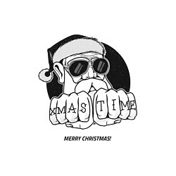 Свитшот хлопковый мужской Xmas time merry christmas, цвет: белый — фото 2