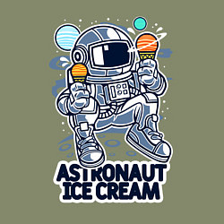 Свитшот хлопковый мужской Мороженое для космонавта, цвет: авокадо — фото 2