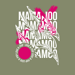 Свитшот хлопковый мужской Mamamoo love k-pop, цвет: авокадо — фото 2