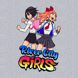 Свитшот хлопковый мужской River city girls - fighting, цвет: меланж — фото 2