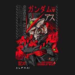 Свитшот хлопковый мужской MBF-P02 Gundam astray red frame poster, цвет: черный — фото 2