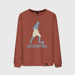 Свитшот хлопковый мужской Lionel Messi Argentina, цвет: кирпичный
