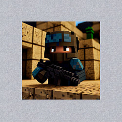 Свитшот хлопковый мужской Counter Strike в стиле Minecraft, цвет: меланж — фото 2