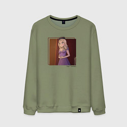 Свитшот хлопковый мужской СТ Аниме, цвет: авокадо