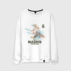Свитшот хлопковый мужской Real Madrid-Karim Benzema 2, цвет: белый